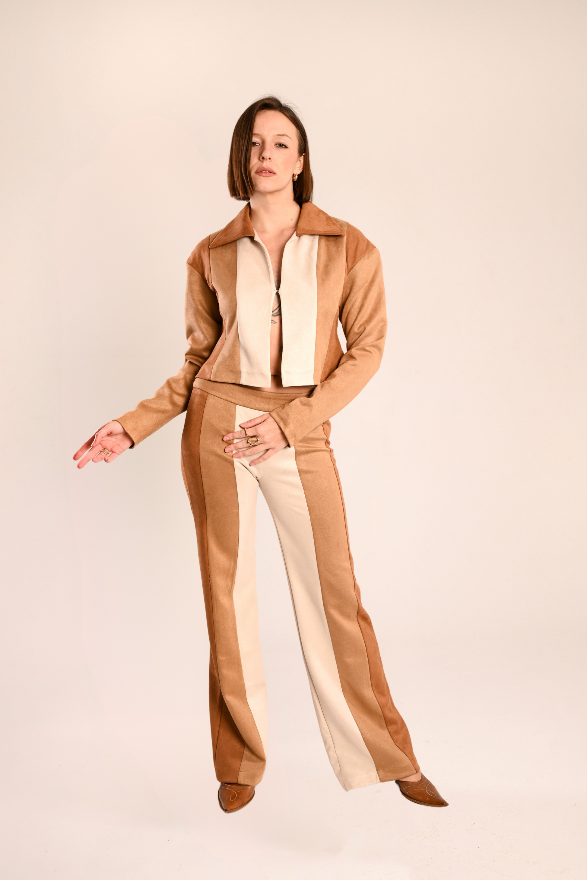 Western suede set