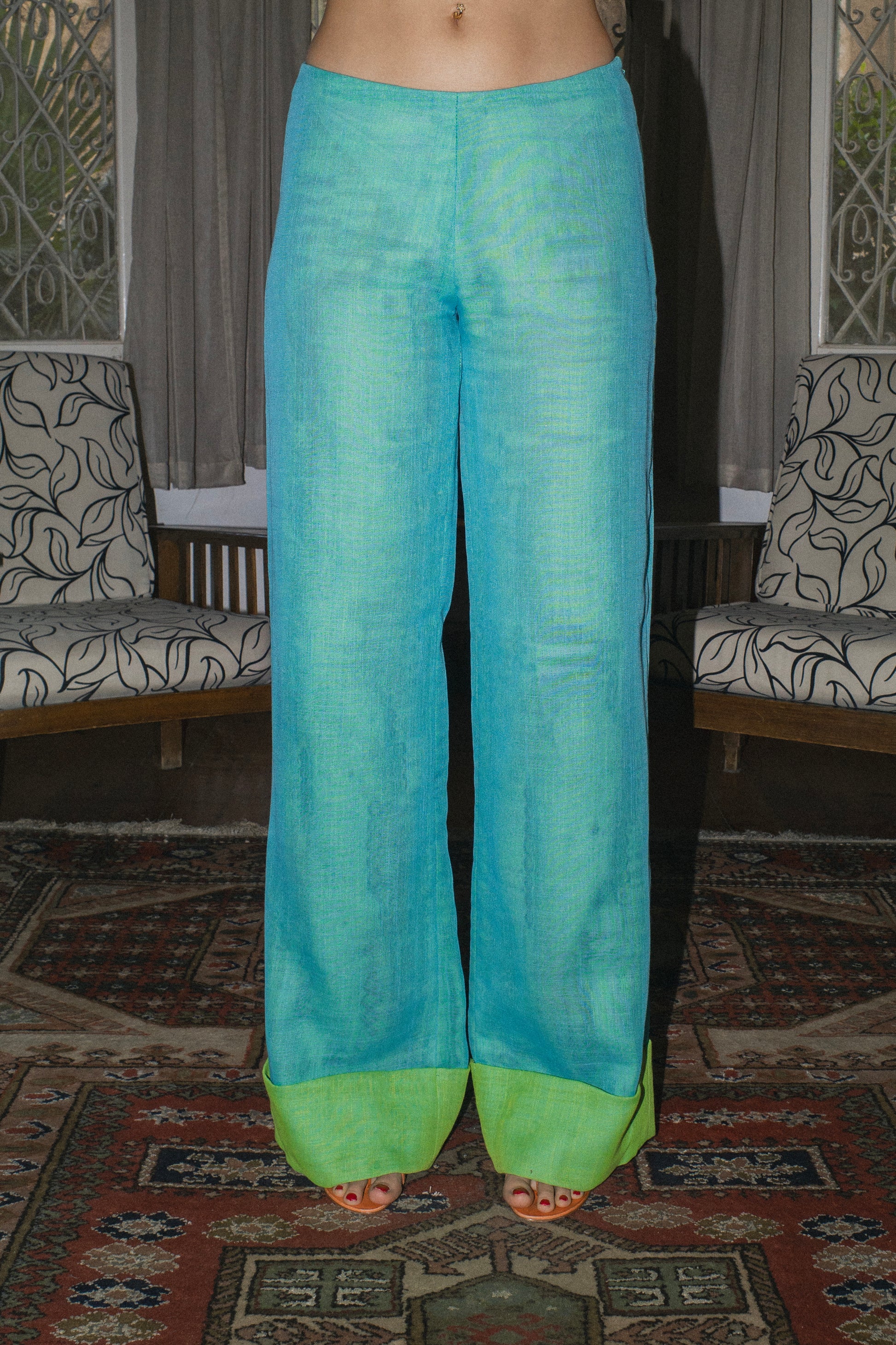Aqua marine pants