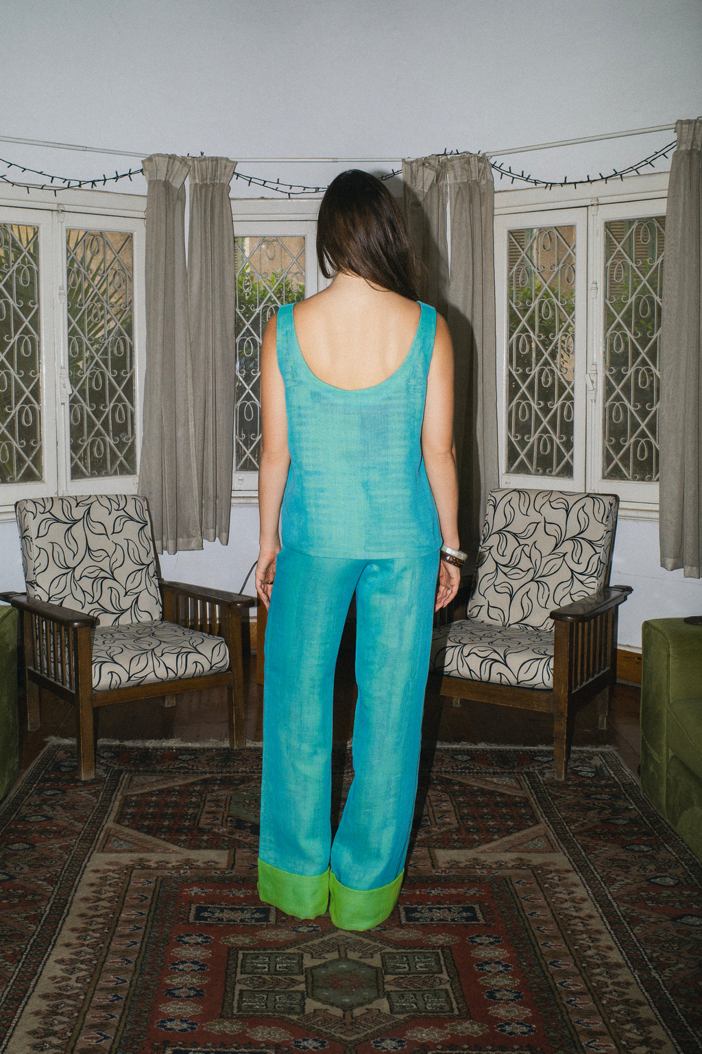 Aqua marine pants