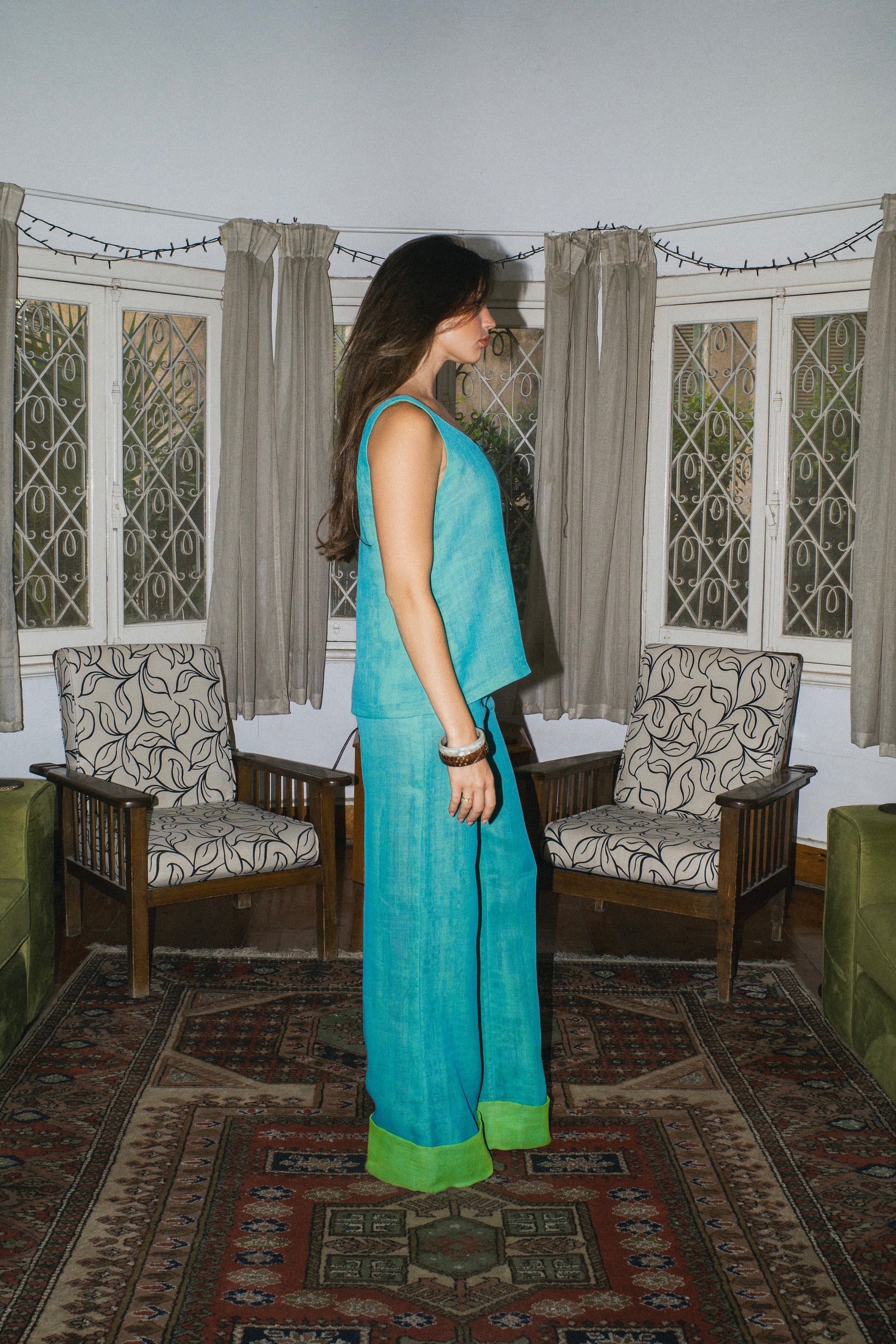 Aqua marine top